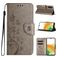 Mobigear Flowers Samsung Galaxy A55 Hoesje Bookcase Portemonnee - Grijs