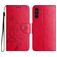 Mobigear Flowers Samsung Galaxy A56 Hoesje Bookcase Portemonnee - Rood