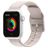 Mobigear Dashed Siliconen Apple Watch Bandje Gespsluiting - 42/41/40/38 mm - Zalmroze