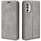 Mobigear Retro Slim Motorola Moto G82 Hoesje Bookcase Portemonnee - Grijs