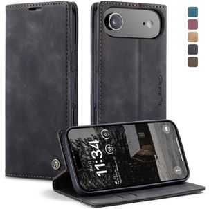 CaseMe 013 iPhone Air Hoesje Bookcase Portemonnee - Zwart