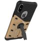 Mobigear Grip Stand iPhone XS Hoesje Hardcase Backcover Shockproof met Standaard - Goud