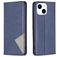 Mobigear Rhombus Slim iPhone 15 Hoesje Bookcase - Blauw