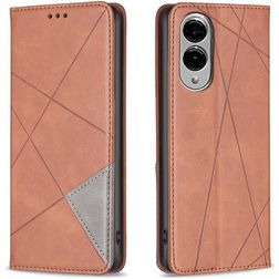 Mobigear Rhombus Slim Samsung Galaxy S25 Edge Hoesje Bookcase - Bruin