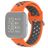 Mobigear Sport Plus Buckle Siliconen Fitbit Versa 2 Bandje Gespsluiting - Oranje / Grijs