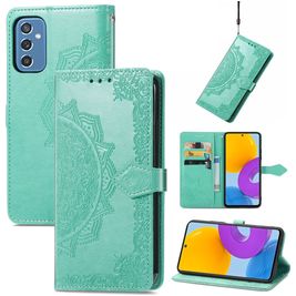 Mobigear Mandala Samsung Galaxy M52 Hoesje Bookcase Portemonnee - Turquoise