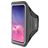 Mobiparts Comfort Fit Telefoonhouder Hardlopen Samsung Galaxy S10e Sport Hoesje Neopreen Sportarmband - Zwart