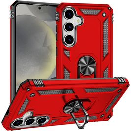 Mobigear Armor ring Samsung Galaxy S25 Plus Hoesje Hardcase Backcover Shockproof met Ringhouder - Rood
