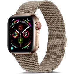Mobigear Color Loop Milanese Apple Watch Bandje Magneetsluiting - 49/46/45/44 mm - Goud
