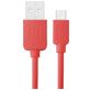 Haweel USB-A naar Micro USB Kabel 1 Meter - Rood