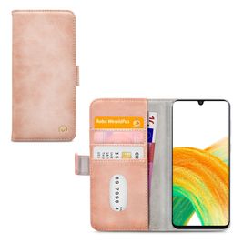 Mobilize Elite Gelly Samsung Galaxy A33 Hoesje Bookcase Portemonnee - Soft Pink