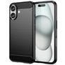Mobigear Brushed Slim iPhone 16 Plus Hoesje Flexibel TPU Backcover - Zwart