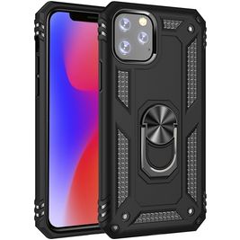 Mobigear Armor Ring iPhone 11 Pro Hoesje Hardcase Backcover Shockproof met Ringhouder - Zwart