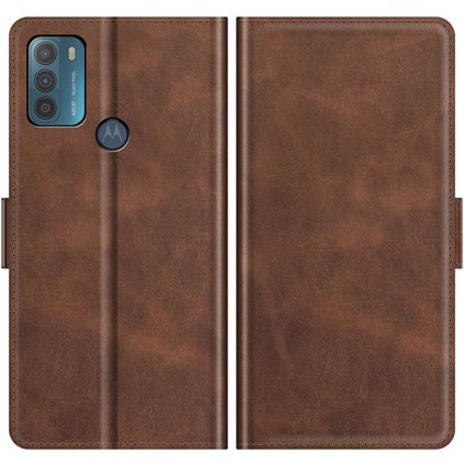 Mobigear Slim Magnet Motorola Moto G50 Hoesje Bookcase Portemonnee - Bruin