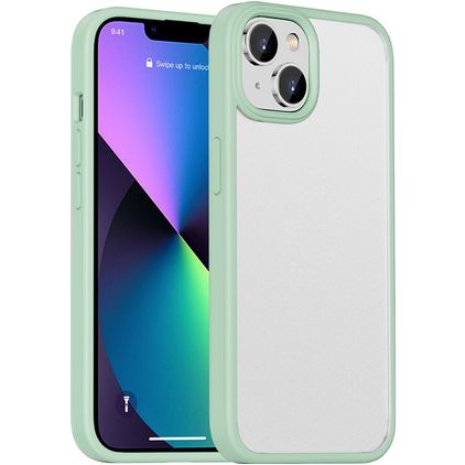 Mobigear Crystal iPhone 14 Plus Hoesje Hardcase Backcover Shockproof - Transparant / Groen
