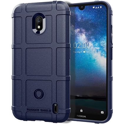 Mobigear Rugged Shield Nokia 2.2 Hoesje Flexibel TPU Backcover Shockproof - Blauw