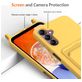 Mobigear Lanyard Card Samsung Galaxy A16 Siliconen Hoesje met koord en Pasjeshouder - Geel