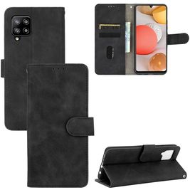 Mobigear Retro Samsung Galaxy A42 Hoesje Bookcase Portemonnee - Zwart