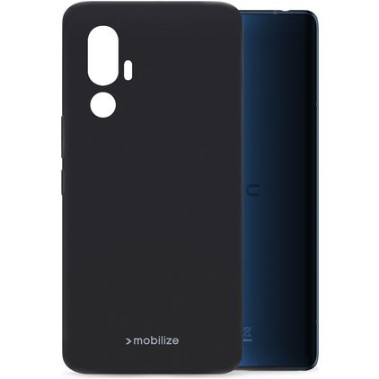 Mobilize Rubber Gelly HTC U24 Pro Hoesje Flexibel TPU Backcover - Matt Black