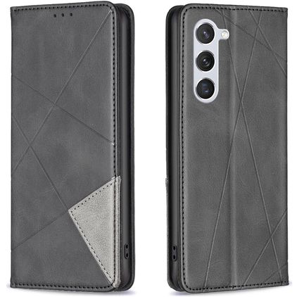 Mobigear Rhombus Slim Samsung Galaxy S25 Hoesje Bookcase - Zwart