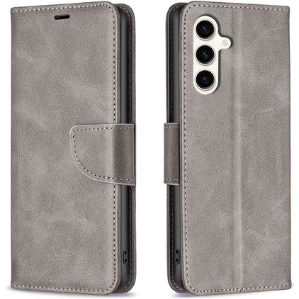 Mobigear Excellent Samsung Galaxy S24 FE Hoesje Bookcase Portemonnee - Grijs