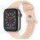 Mobigear Sport Dual Siliconen Apple Watch Bandje Druksluiting - 49/46/45/44 mm - Pastelroze