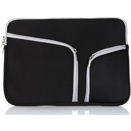 Mobigear Double Zipper Neopreen Laptop Sleeve (max 23 cm x 32 cm) Laptop hoes - Zwart
