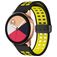 Mobigear Sport Plus Mag Siliconen Smartwatch Bandje Magneetsluiting - Universeel 20 mm aansluiting - Zwart / Geel
