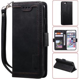 Mobigear Two Tone iPhone SE (2022) Hoesje Bookcase Portemonnee - Zwart