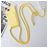 Mobigear Lanyard Card iPhone 15 Plus Siliconen Hoesje met koord en Pasjeshouder - Geel