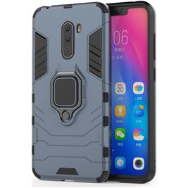 Mobigear Armor Ring Xiaomi Pocophone F1 Hoesje Hardcase Backcover Shockproof met Ringhouder - Marineblauw Mobigear Armor Ring Xiaomi Pocophone F1 Hoesje Hardcase Backcover Shockproof met Ringhouder - Marineblauw