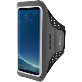 Mobiparts Comfort Fit Telefoonhouder Hardlopen Samsung Galaxy S8 Sport Hoesje Neopreen Sportarmband - Zwart