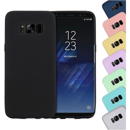 Mobigear Colors Samsung Galaxy S8 Hoesje Flexibel TPU Backcover - Zwart