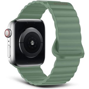 Decoded Traction Loop Siliconen Apple Watch Bandje Magneetsluiting - 49/46/45/44 mm - Sage Leaf