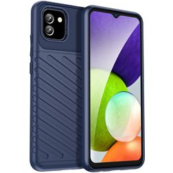 Mobigear Groove Samsung Galaxy A03 Hoesje Flexibel TPU Backcover - Blauw