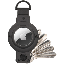 Valenta Key Oranizer Apple AirTag Hoesje Aluminium Sleutelhanger - Zwart