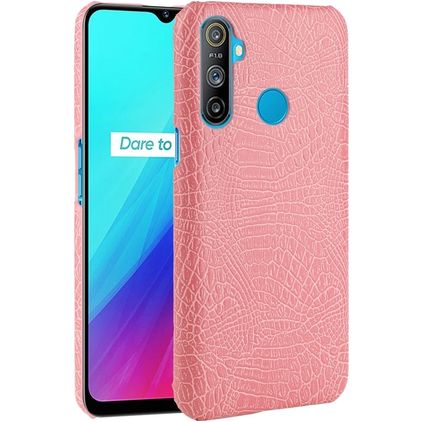 Mobigear Croco Realme C3 Hoesje Hardcase Backcover - Roze
