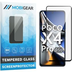 Mobigear Premium POCO X4 Pro 5G Glazen Screenprotector - Case Friendly - Zwart