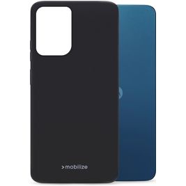 Mobilize Rubber Gelly Motorola Moto G34 Hoesje Flexibel TPU Backcover - Matt Black