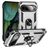 Mobigear Armor Ring Google Pixel 9 Hoesje Hardcase Backcover Shockproof met Ringhouder - Zilver
