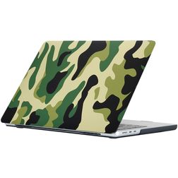 Mobigear Design MacBook Air 15 Inch (2023-2025) Hoes Hardshell Laptopcover MacBook Case - Jungle Camauflage - Model A2941 / A3114 / A3241