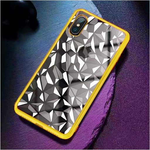 Mobigear Diamond iPhone XS Max Hoesje Flexibel TPU Backcover - Goud