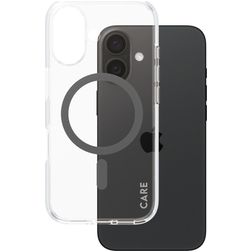 CARE by PanzerGlass Flagship iPhone 16 MagSafe Hoesje Hardcase Backcover - Transparant / Zwart
