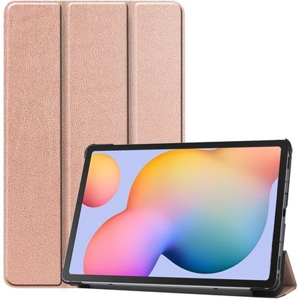 Mobigear Tri-Fold Samsung Galaxy Tab S6 Lite Hoes Bookcase - Roségoud