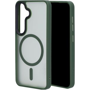 Mobiparts Hardcover Samsung Galaxy S25 MagSafe Hoesje Hardcase Backcover - Satin Green
