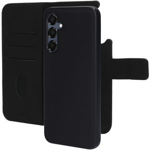 Mobiparts Samsung Galaxy A16 MagSafe Hoesje Echt Leer Uitneembare 2in1 Bookcase Portemonnee - Zwart