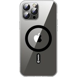 Valenta Doorzichtig iPhone 14 Pro Max MagSafe Hoesje Gehard Glas Backcover - Transparant