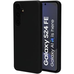 Mobiparts Samsung Galaxy S24 FE Siliconen Hoesje Backcover - Zwart