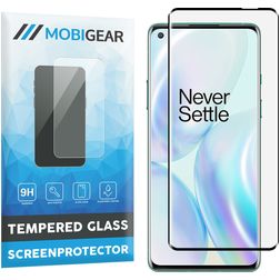 Mobigear Curved OnePlus 8 Glazen Screenprotector - Case Friendly - Zwart