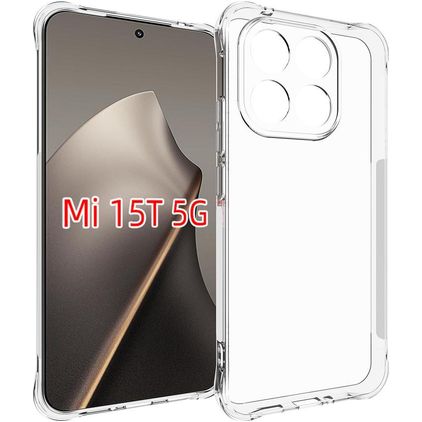Mobigear Cushion Xiaomi 15T Hoesje Flexibel TPU Backcover - Zwart